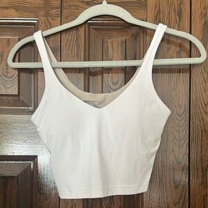 Lululemon Athletica Cream Cropped Tank